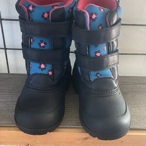Carter's Black and Blue Floral Kids Boots